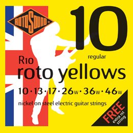 Rotosound Electric Guitar Strings  - Roto Yellows Regular 10s
