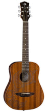 Load image into Gallery viewer, Luna Safari SAF TATTOO Mahogany Acoustic Guitar with gigbag
