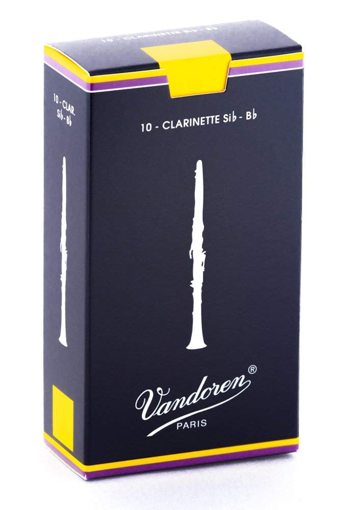 Vandoren Traditional Bb Clarinet Reeds CR103 Strength 3; Box of 10